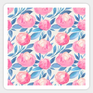 Bold Pink Watercolor Floral Sticker